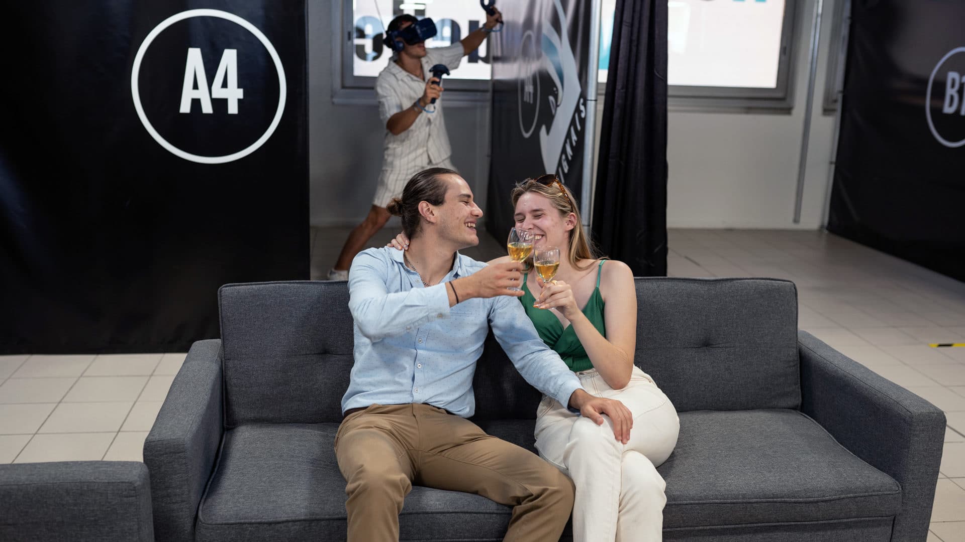 Activité de réalité virtuelle en couple