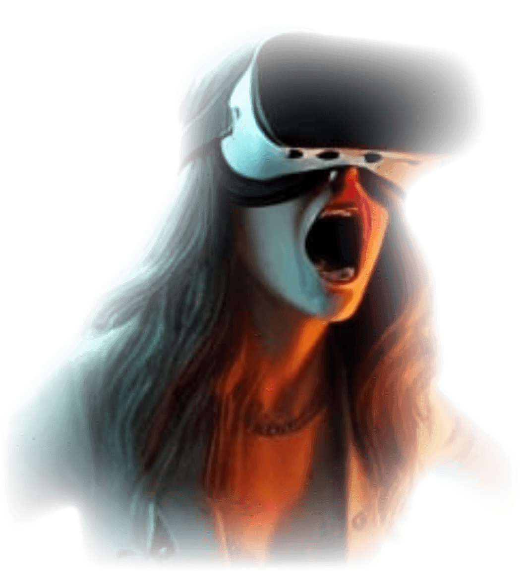 Casque VR décoré pour Halloween chez Ereel Annecy